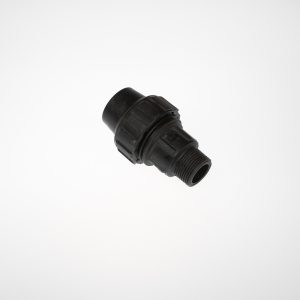 BLACK PE COUPLING 25MM X 1/2" MALE