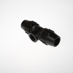 BLACK PE TEE 25MM X 3/4" FEMALE