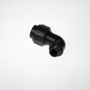 BLACK PE ELBOW 20MM X 1/2" MALE