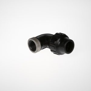 BLACK PE ELBOW 25MM X 3/4" FEMALE