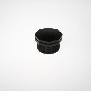 BLACK THREADED PLUG 2"