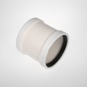 OVERSIDE PVC SLEEVE 110MM 2 X RUBBER - WHITE