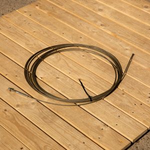 11.30MTR GALVANISED STEEL WIRE 4MM WITH M8 THREADED DOOR CONNECTOR